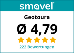 Geotoura Rating auf Smavel.com: 4.79 Punkte. 222 Bewertungen